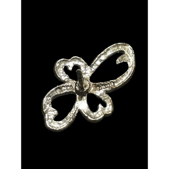 Vintage Two-Tone Shamrock Cross Shape Christian Fashion Brooch Pin - Picture 4 of 5